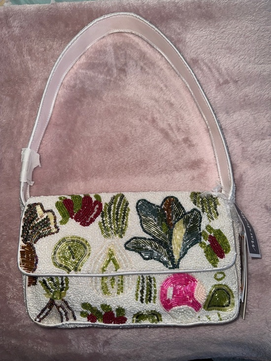 Handcrafted in India Handbags - Viral beaded bag vegetables NWT